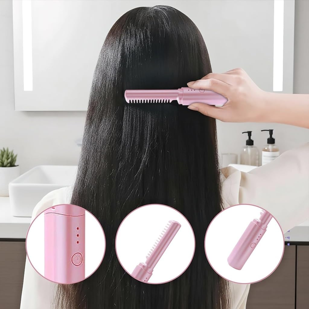 ワイヤレス ストレートヘアコーム BS-505 Amazon | 髪を傷めないマイナスイオン搭載のワイヤレスストレート